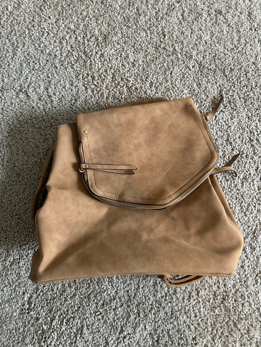 Classic Tan Women’s Backpack Purse